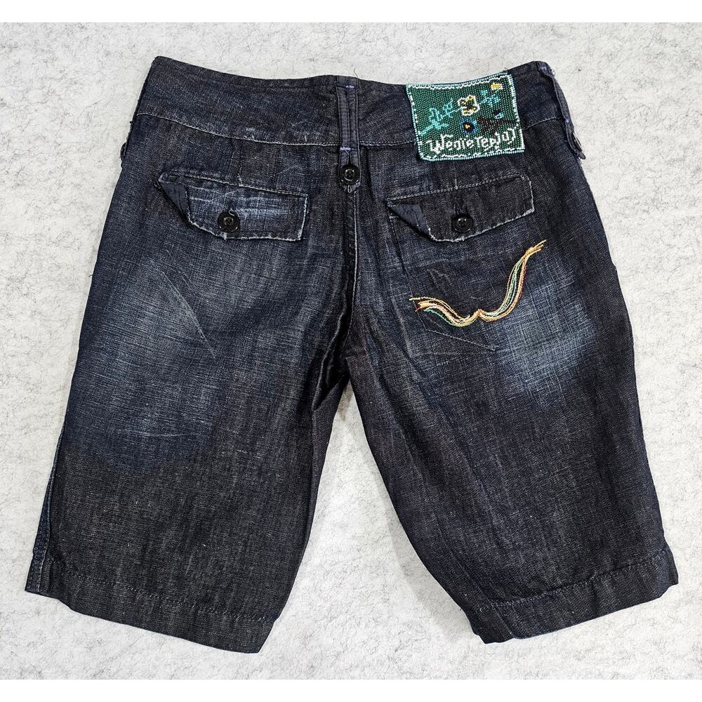 We Are Replay Vintage Denim Shorts, Y2K Retro, Boho Festival Made in Italy Sz 28